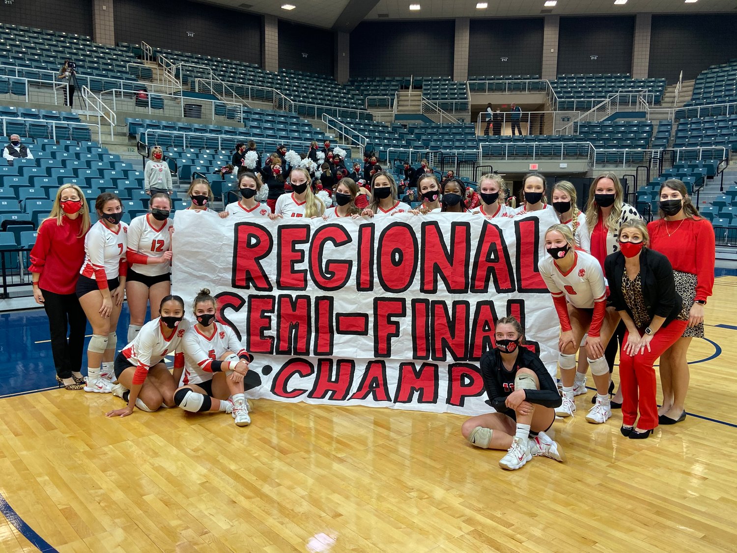 Katy High is in the volleyball regional final for the first time since 1993 after beating Clear Springs, 3-1, in their Class 6A regional semifinal on Tuesday at the Merrell Center.